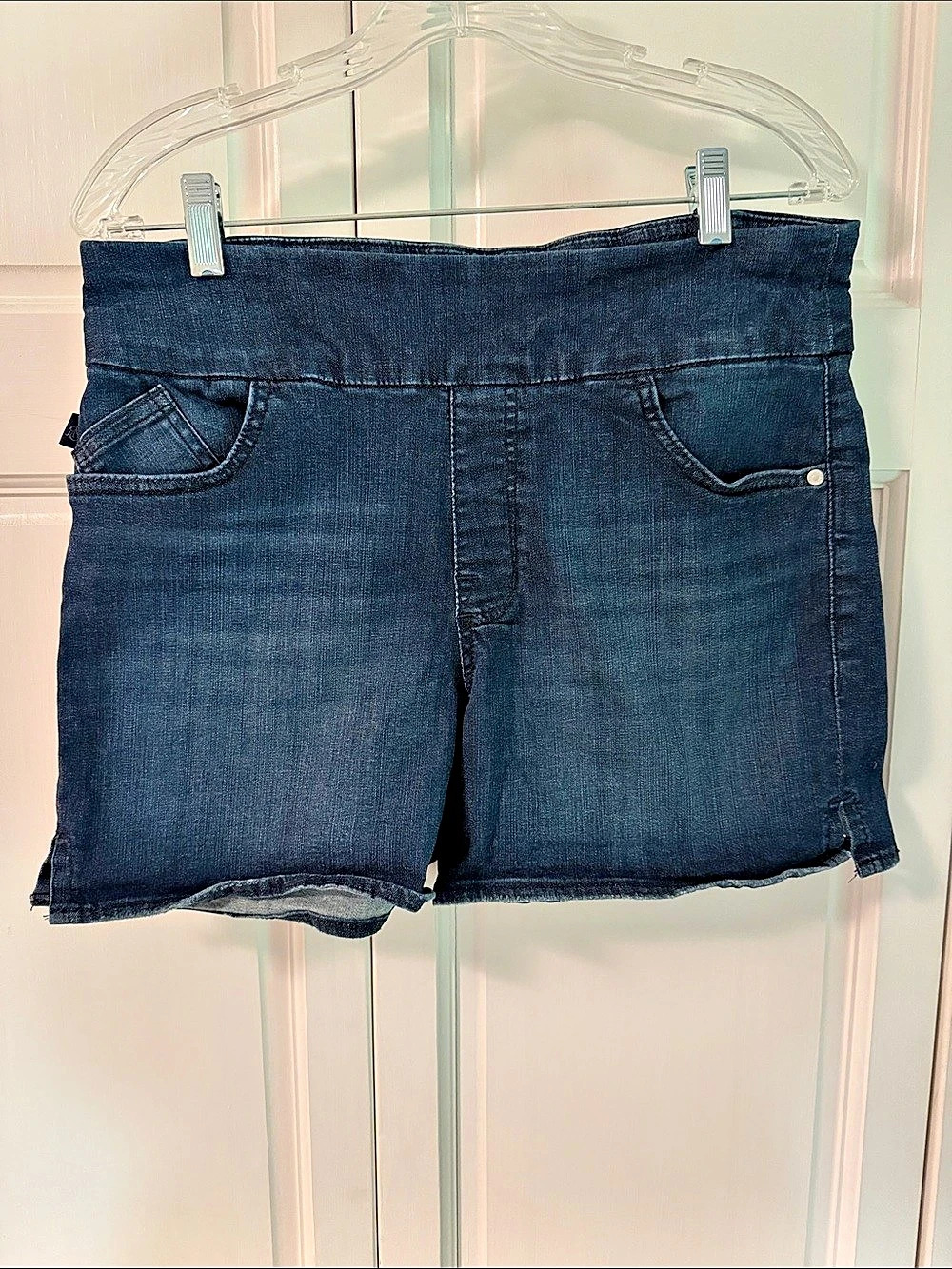 Rock & Republic Denim RX Fever Pull On Denim Jean Shorts Blue Size 14